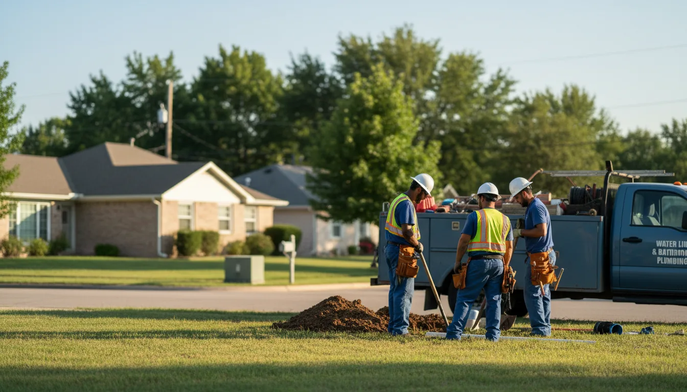 Residential water line and bathroom plumbing service in Brusly, LA